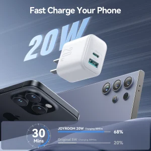 Củ sạc 20W TCF21 Joyroom 2 cổng sạc A C chân dẹp