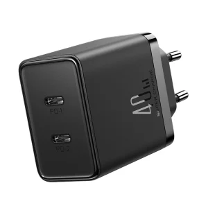 Củ sạc 40W TCF09 Joyroom 2 cổng sạc Type C chân tròn