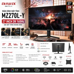 Màn hình máy tính Aiwa MZ270L-Y 27 inch 2K 165Hz
