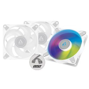 Arctic P12 PWM PST ARGB Fan White – 3 Pack