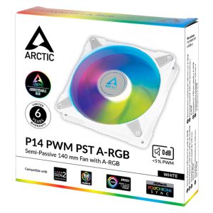 Arctic P14 PWM PST ARGB Fan White
