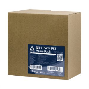 Arctic P14 PWM PST Fan Black – 5 Pack